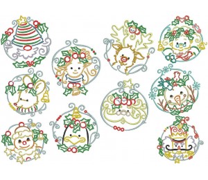 Stickserie - Weihnachtsfreunde